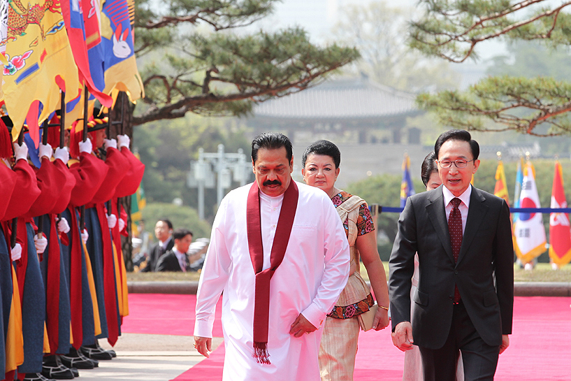 스리랑카 대통령 공식 환영식